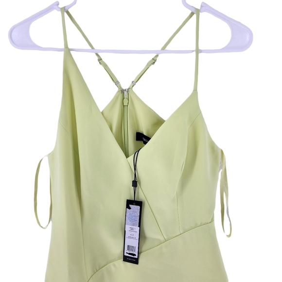 BCBG Max Azria Women's Sleeveless Asymmetrical V-Neck Mini Dress-  2 - Picture 3 of 8